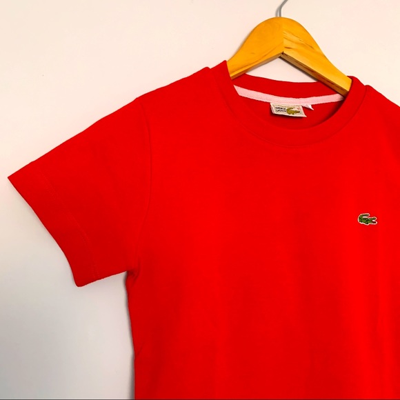 Summer Casual Y2K 90's Tomboy Round Neck Short Sleeve Shirt Top Tee in Red (L) - Picture 3 of 5